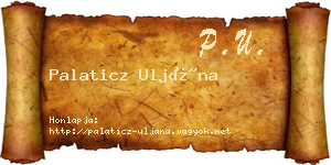 Palaticz Uljána névjegykártya